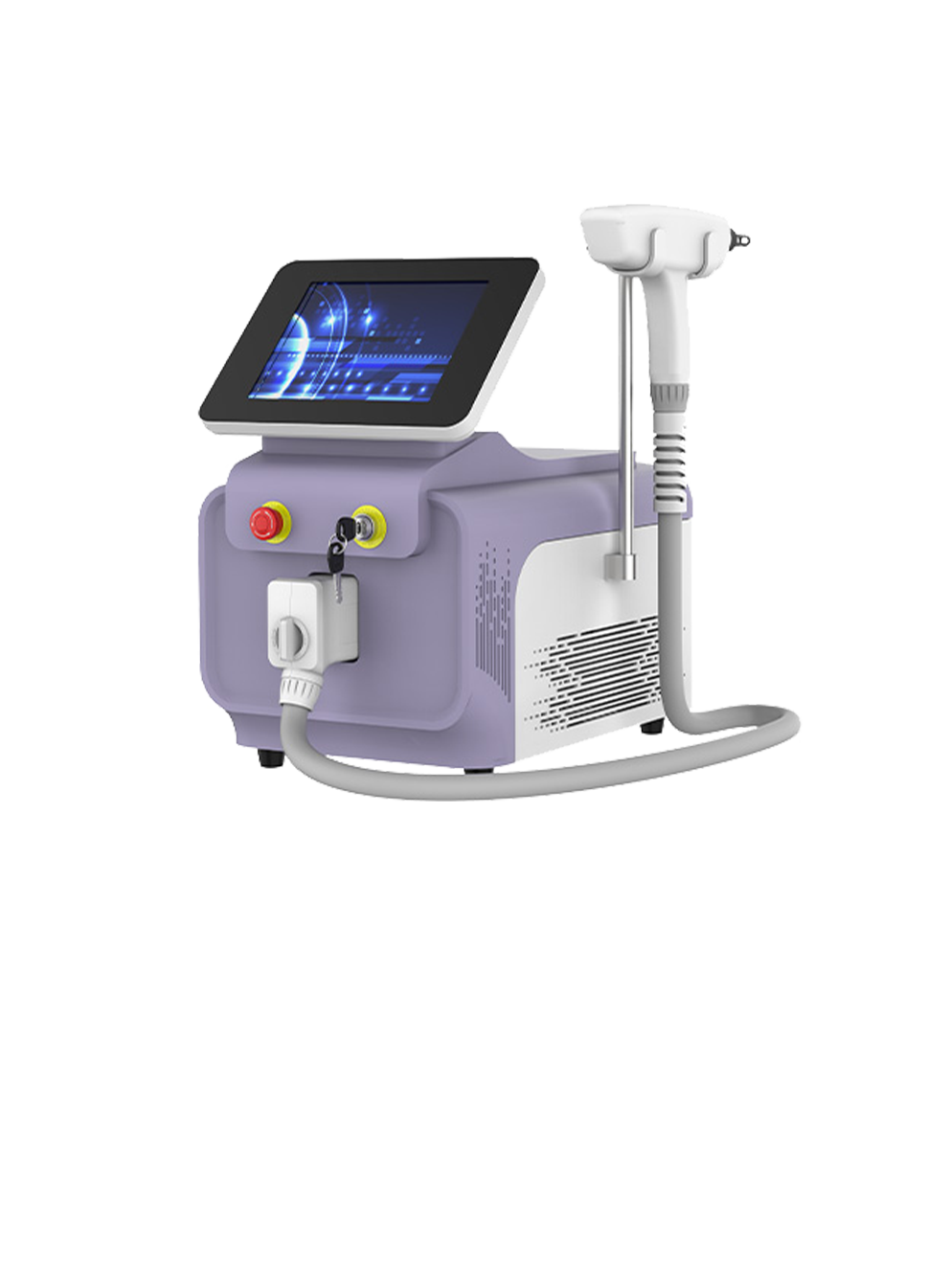 Portable Nd Yag laser machine - side view